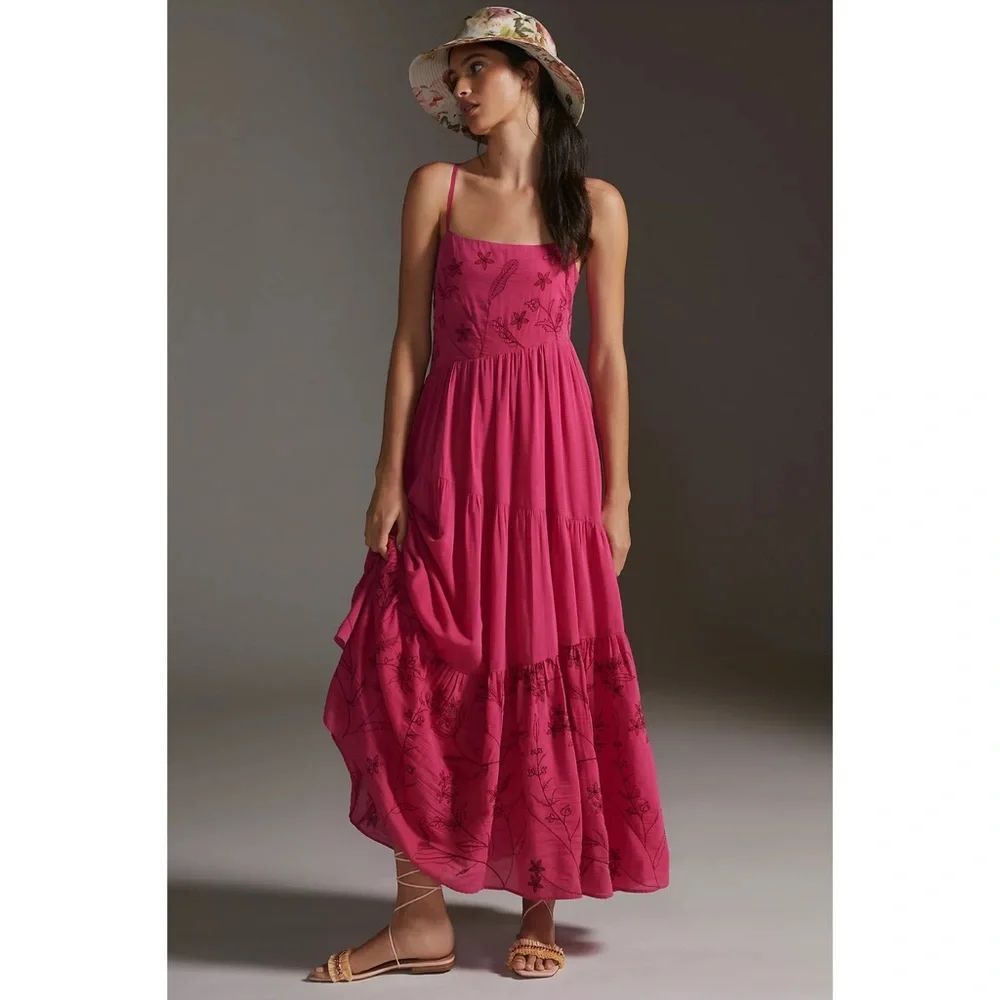 Anthropologie Samant Chauhan Asymmetrical Maxi Dress